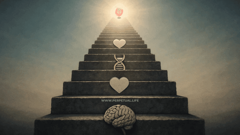 Symbolic pathway image illustrating the journey toward Cardiac Arrest Prevention, Longevity Nutrition, and Age Reversal.