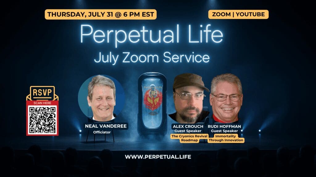 Perpetual Life July Zoom service banner