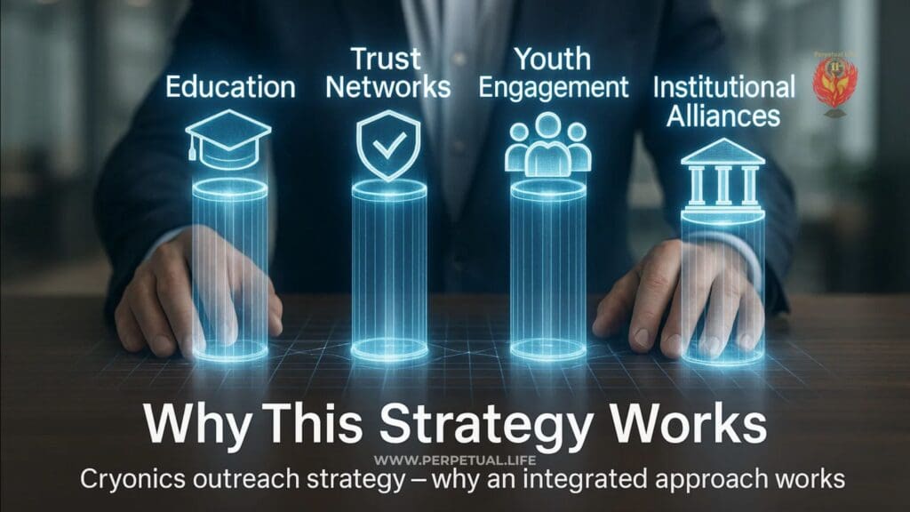 Cryonics outreach strategy — why an integrated approach works for long-term success