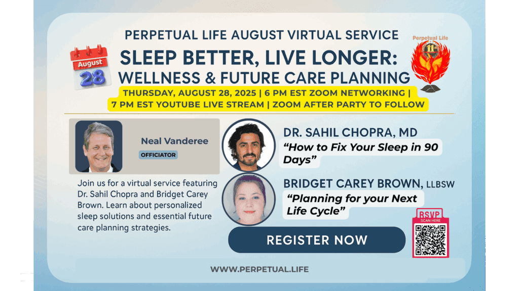 Perpetual Life August Virtual Service Banner