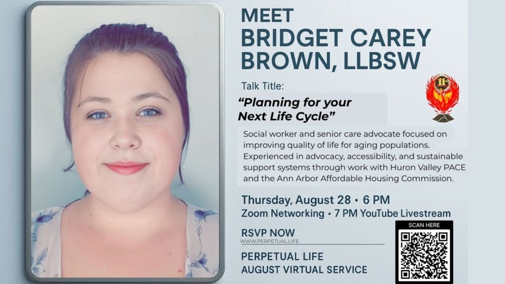 Bridget Carey Brown, LLBSW — Talk: “Planning for your Next Life Cycle”
